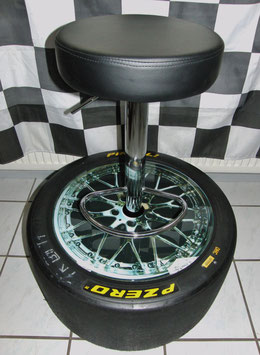 2er Set Racing-Desing Barhocker und Bistrotisch 