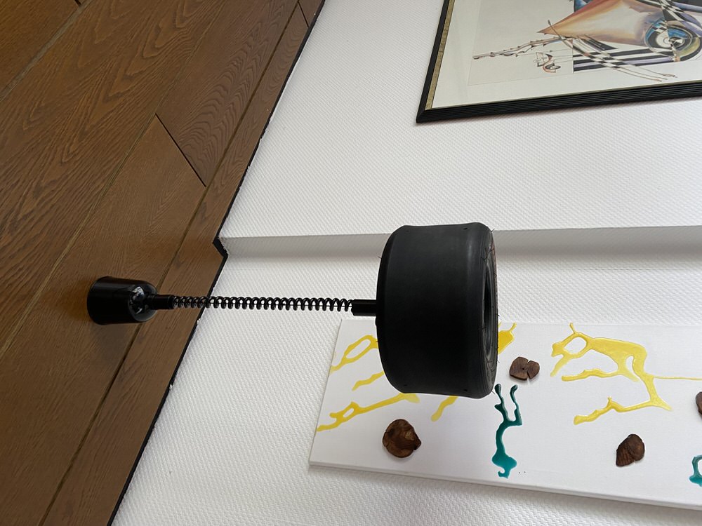 Sportliche Racing Hängelampe aus Slick/Rennreifen,