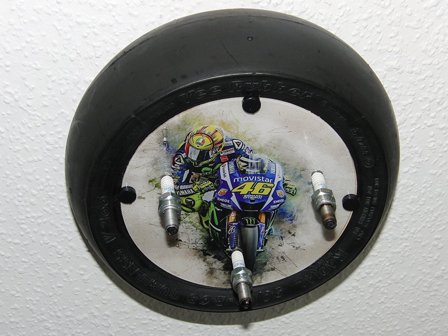 Valentino Rossi, "Art" Moto GP Schlüßel Board, Brett, Anhänger, Keyholder,