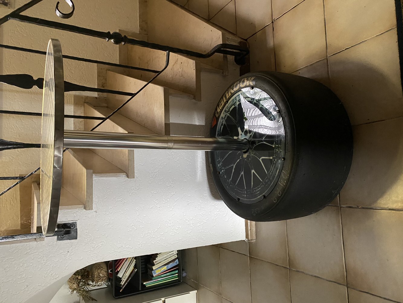 2er Set Racing-Desing Barhocker und Bistrotisch 